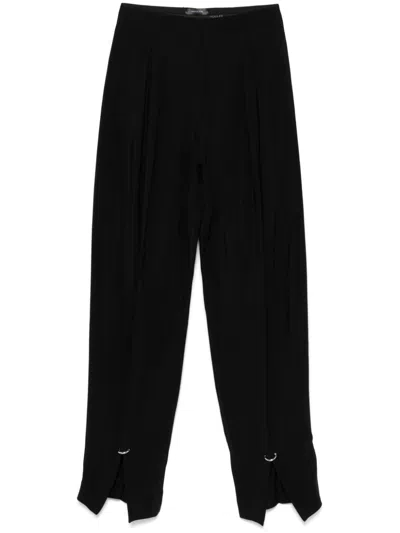 Mugler Pierced Trousers In Black