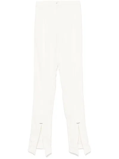 Mugler Pierced Trousers In White
