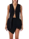 Mugler Piercing Btn Vest In Black