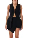Mugler Piercing Btn Vest In Black