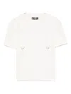 Mugler Piercing-detail Cotton T-shirt In White