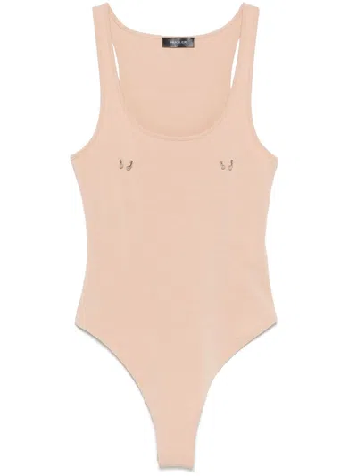 Mugler Piercing-details Body In Biege