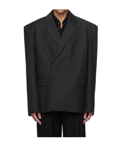 MUGLER PINSTRIPE TAILORING BLAZER