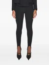 Mugler Piped-boning Waist Leggings In Black