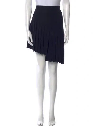 Pre-owned Mugler Pleated Accents Mini Skirt In Black