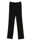 Mugler Pleated-front Straight-leg Trousers In Black
