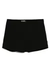 Mugler Pleated Shorts In Black
