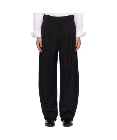 MUGLER PLEATED WIDE-LEG TROUSERS
