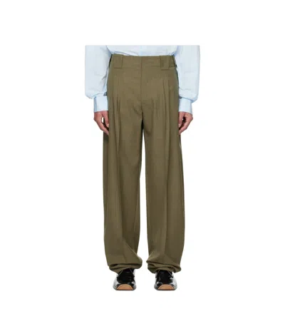 MUGLER PLEATED WIDE-LEG TROUSERS