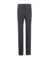 Mugler Straight Leg Trousers Featuring Front Crease In Blue