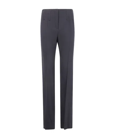 Mugler Pleated Zip-up Track Pants In Blue