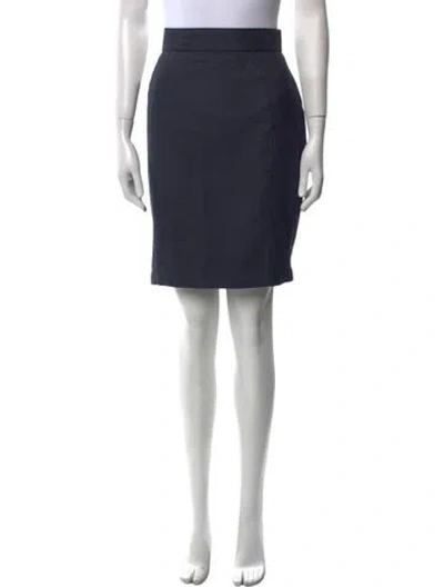 Pre-owned Mugler Printed Knee-length Skirt In Black