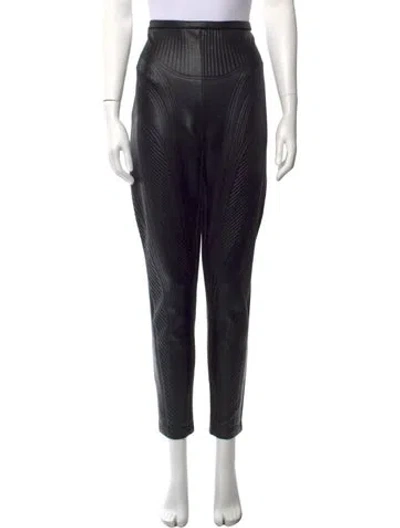 Pre-owned Mugler Printed Pants In Black