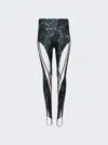 Mugler Printed Panelled Stretch-jersey Leggings In Multi