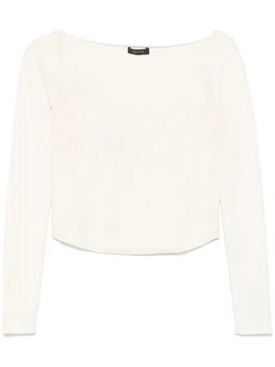 Mugler Neutrals Boned-bodice Top In Nude