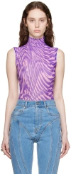 Mugler Purple Star Bodysuit In Ms804 Star Ultraviol