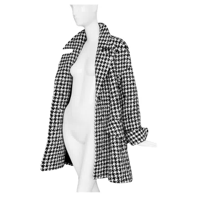 Pre-owned Mugler Rare Iconic Thierry  Fw 1995 Runway Coat Houndstooth Jacket In Gray