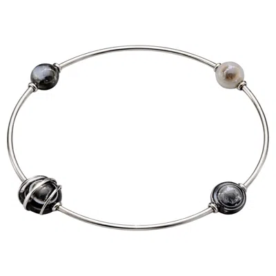 Pre-owned Mugler Rare Thierry  Fw 1987 Bangle Bracelet Cuff Space Planets In Multi
