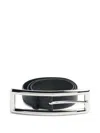 Mugler Rectangular-buckle Belt In Black