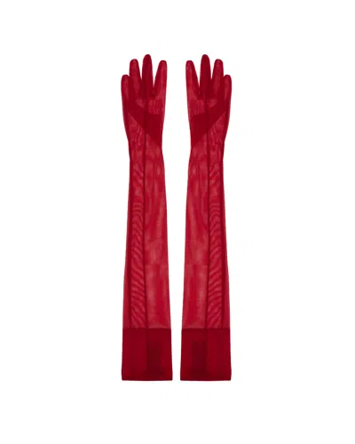 Mugler Red Re/edit Stretch Gloves