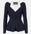 Mugler Re/edit Les Salades Wool Jacket In Blue
