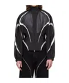 Mugler Reflective Panel Casual Jacket In Black