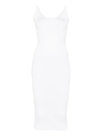 Mugler Ribbed Midi Dress