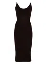 Mugler Sculpting Knit Dress In Black