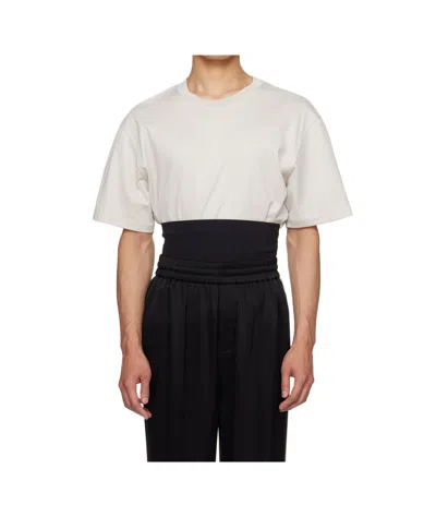 MUGLER RIBBED ROUND-NECK T-SHIRT