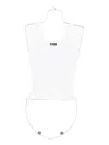 Mugler Ribbed Tank Top In White