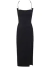 Mugler Ro1628 Midi Dress In Black