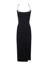 Mugler Ro1628 Midi Dress In Negro