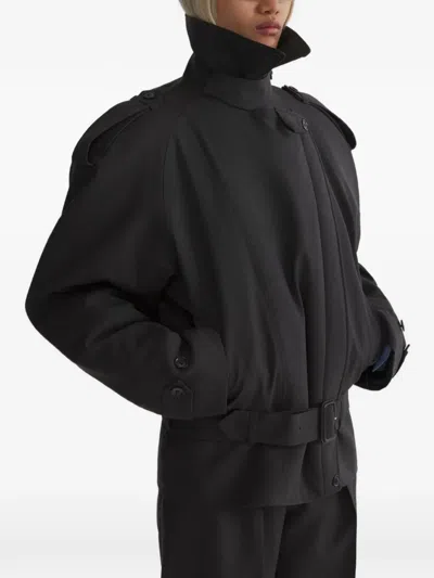 Mugler Round Jacket In Gray