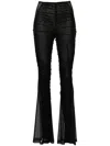 MUGLER RUCHED FLARED TROUSERS