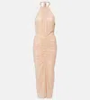 Mugler Ruched Gown In Pink