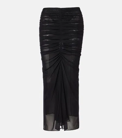 MUGLER RUCHED MAXI SKIRT