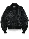 Mugler Satin Bomber Jacket In Schwarz