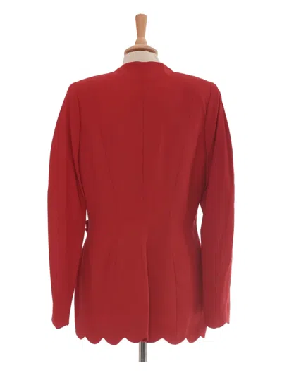 Pre-owned Mugler Scalloped-hem Wool-blend Suit