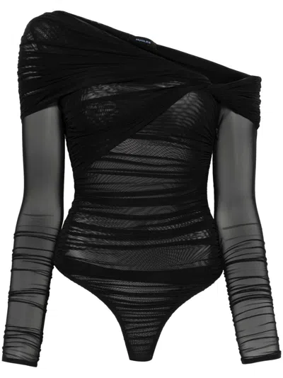 MUGLER RUCHED BODYSUIT - WOMEN'S - OTHER FIBRES