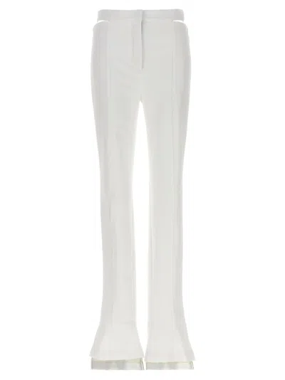 Mugler Sculpted Cut Out Pants In White