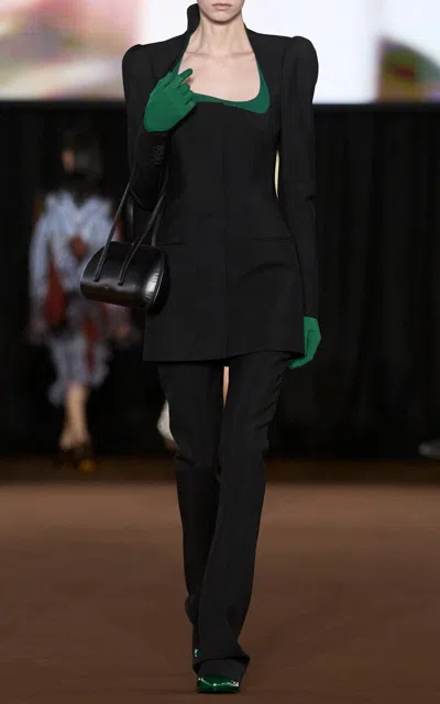 Mugler Sculpted Long-line Jacket In Black