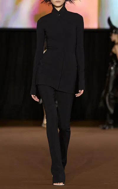 Mugler Sculpted-collar Jacket In Black