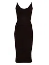 Mugler Sculpting Knit Dress Woman Burgundy In Burgundy