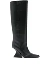 Mugler Sculptural-heel Boots In Black