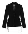 Mugler Sculptural Laced Jacket In Black