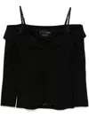 Shop Mugler Sculptural Off-shoulder Jacket In Black