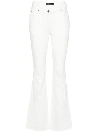 Mugler Seam-detail Flared Jeans In White