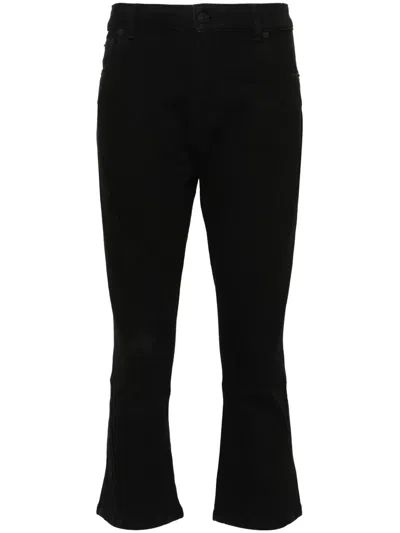 Mugler Seam-detailed Tapered Jeans In Black
