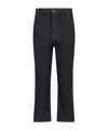 Mugler Seam-detailed Tapered Jeans In Black
