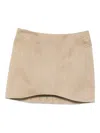 Mugler Seamed Panelled Skirt In Neutral